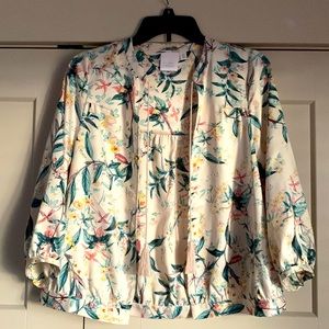 Lauren Conrad Floral Bomber Jacket